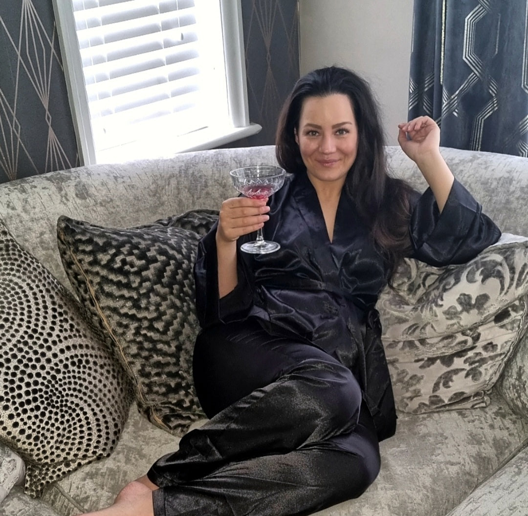 Netflix and Feeding Breastfeeding Lounge Suit Black Fierce Clothing UK